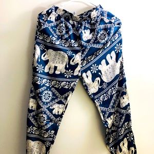 Elastic Waist Women Printed Casual Jogger Pants